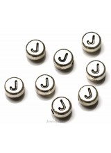 NEW! 1 Letter J Quality Silver Plated Round Alphabet Bead 7mm ~ Ideal For Occasion Name Bracelets, Card Making & Other Craft Activities